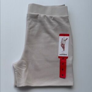 Lazypants Women’s Luxe Stretch Short Color  Cream Size M
